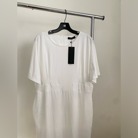 Allandwell White Plus Size Midi Dress Size XXL New With Tags - Picture 3 of 7